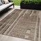 Homeroots 5' X 8' Brown And Beige Striped Washable Indoor Outdoor Area Rug 602762 - alternate 1