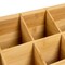 Happimess Bambury 18"W x 9.5"D x 6.5"H Minimalist Handcrafted Bamboo Cup and Condiment Station, Natural CCS1000A - alternate 2