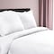 Homeroots White Queen Cotton Blend 0 Thread Count Washable Duvet Cover Set 528423 - alternate 1