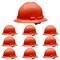 Malta Dynamics Full Brim Hard Hat, Polyethylene, 4 Point Ratchet, Type 1, Class E and G, Orange HHO2004-Case - alternate 2