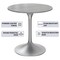 Leisuremod Round 27.55 in W, 29.34 in L, Sintered Stone/Stainless Steel, White VT20BS-27WS - alternate 2