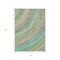 Homeroots 5' X 8' Teal Blue Pink And Peach Abstract Washable Indoor Outdoor Area Rug 631252 - alternate 2