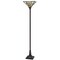 Homeroots 72" Bronze Torchiere Floor Lamp With Gray and Ivory Abstract Tiffany Glass Novelty Shade 526318 - alternate 1