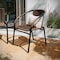 Flash Furniture Brown Rattan Indoor-Outdoor Stack Chair TLH-037-DK-BN-GG - alternate 2