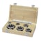 Drill America 6 Piece NPT Carbon Steel Hex Pipe Die Set 1/8" 1/4" 3/8" 1/2" 3/4" and 1" in Wooden Case DWTHXNPT-SET - alternate 1