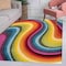 Jonathan Y Flow Abstract Swirl Red/Yellow/Blue 3 ft. x 5 ft. Area Rug DZC100A-3 - alternate 2