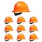 Malta Dynamics Full Brim Hard Hat, Polyethylene, 4 Point Ratchet, Type 1, Class E and G, Orange HHO2004-Case - alternate 1