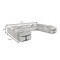 Homeroots Light Gray Italian Leather Power Reclining U Shaped Twelve Piece Sectional With Console 634657 - alternate 4