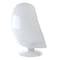 Homeroots 38" White And Red Fiberglass And Wool Swivel Egg Chair With Ottoman 522858 - alternate 4