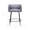 Homeroots Set of Two 27" Gray and Black Fabric and Steel Counter Height Bar Chairs, 2PK 571486 - alternate 2
