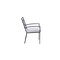 Homeroots Set of Two Dark Gray Aluminum Outdoor Stacking Dining Chairs with Light Gray Cushion, 2PK 489550 - alternate 3