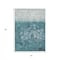 Homeroots 5' X 8' Teal Blue And Silver Abstract Washable Indoor Outdoor Area Rug 632096 - alternate 2