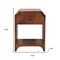 Homeroots 16" Brown Solid Wood One Drawer Nightstand 651508 - alternate 3