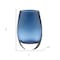 Homeroots 8" Midnight Blue And Clear Oval Lead Free Crystal Table Vase 375847 - alternate 2