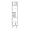 Homeroots 71" White Wood Ten Tier Geometric Bookcase 526862 - alternate 1