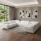 Homeroots White Italian Leather Power Reclining U Shaped Twelve Piece Corner Sectional With Console 632550 - alternate 2