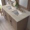 James Martin Vanities Portland 60" Double Vanity, Whitewashed Walnut, w/ 3 CM Tajnar Eclos Top 620-V60D-WW-3TJR - alternate 2