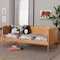 Baxton Studio Malaya Modern Oak Brown Wood Full Daybed with Scalloped Edges 256-14023-ZORO - alternate 2