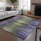 Homeroots 5' X 8' Purple Lilac And Lavender Striped Washable Indoor Outdoor Area Rug 577993 - alternate 3