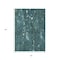Homeroots 3' X 5' Teal Blue And Ivory Abstract Washable Indoor Outdoor Area Rug 631185 - alternate 2