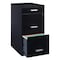 Space Solutions 14.25 in W 3 Drawer Vertical File Cabinet W/ Pencil Drawer, Black 20990 - alternate 3