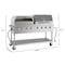 Koolmore 60 in. 8-Burner Commercial Outdoor Propane Gas Grill With 30 in. Roll Dome Cover, 30 in. Pizza Oven CGKIT6-D30P30 - alternate 2
