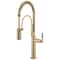 Brizo Litze Semi-Professional Kitchen Faucet, Knurled Handle Luxe Gold 63343LF-GL - alternate 1