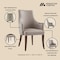 Manhattan Comfort Connie Dining Armchair in Taupe - Set of 2 2-DC095AR-TP - alternate 2