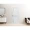 Sartodoors Solid French Door 18 x 80in, White Silk W/ Frosted Glass, Single Regular Panel Frame Trims Handle VEREGIO7288ID-WS-18 - alternate 4