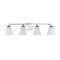 Jonathan Y Staunton 33" 4-Light Farmhouse Cottage Metal LED Vanity Light with Frosted Glass Shades, Chrome JYL7525B - alternate 3