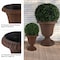 Pure Garden Outdoor Planter 2-Pack Large & Small Urn Planters Plastic Plant Pots for Indoor or Outdoor 50-LG1428 - alternate 2