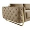 Homeroots 90" Cream Italian Leather Solid Wood Sofa 720448 - alternate 2