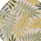 Homeroots 5' Green Yellow And Ivory Round Palm Leaf Indoor Outdoor Area Rug 548137 - alternate 2