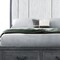 Homeroots Gray Distressed Wood And Upholstery Queen Bed Frame With Drawers 634106 - alternate 2