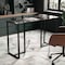 Martha Stewart 23.5 in. D X 47.25 in. W X Glass, Steel, Clear Top/Oil Rubbed Bronze Frame XU-DK-1-BK-MS - alternate 2