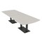 Skutchi Designs Arc Rectangle Meeting Room Table, 45 in W, 144 in L, Ivory HAR-AREC-48x144-DOU.BK-K458 - alternate 1