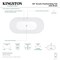 Kingston Brass 54" Acrylic Oval Double Ended Freestanding Tub with Drain, Glossy White VTOV543023 - alternate 2