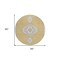 Homeroots 8' Gold Gray And Ivory Round Oriental Washable Indoor Outdoor Area Rug 598408 - alternate 2
