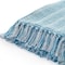 Homeroots Blue and White Woven Cotton Striped Throw Blanket 516607 - alternate 2