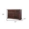 Homeroots 61" Brown Solid Wood Seven Drawer Double Dresser 524601 - alternate 2