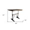 Homeroots 48" Brown And Black Solid Wood And Iron Trestle Base Dining Table 517764 - alternate 2