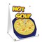 Signmission Hot Soup, 36 Inch x 24 Inch A-frame Yard Sign, Plastic Sign SBC-2436-Hot Soup - alternate 1