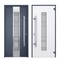 Vdomdoors Steel Door Deux 0757 Gray Graphite 2 Sidelight Exterior Windows Stainless Inserts Single Modern Pai DEUX0757EXD-GRE-W16+36+16 x H80-Right-hand Inswing - alternate 1