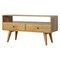 Homeroots 35in Oak Solid Wood Enclosed and Open Storage TV Stand 719183 - alternate 2