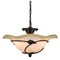 Vaxcel Vine 15-in W Black Rustic Semi Flush Mount Ceiling Light Amber Glass CF38815OL - alternate 3