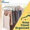 Lifemaster Velvet Skirt Hangers, Adjustable Clips, 360 Deg Swivel Hook, Non-Slip, Holds 10 lbs, Ivory, 10PK LMVSH10IV - alternate 2