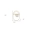 Homeroots Set of Three Gold And White Metal 10 Ounce Wall Planters 574017 - alternate 2