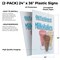 Signmission Old Fashioned Milkshakes, Plastic Signs Only 24 Inch x 36 Inch, Corrugated Plastic, 2PK CSB-2436-2PACK-Old Fashioned Milkshakes - alternate 2
