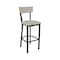 Bfm Seating Bristol Barstool - Grade 4 Upholstered Seat & Back - Steel Frame - Sand Black Finish 4301BSTT019-SB - alternate 1