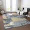 Homeroots 3' X 5' Gray And Gold Geometric Washable Indoor Outdoor Area Rug 617914 - alternate 4